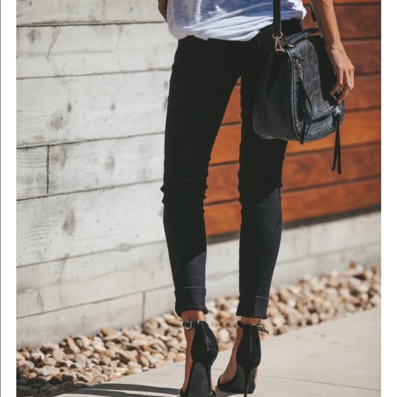 NWT Kan Can High Rise Black Basic Skinny Jeans Pants Bottom - Picture 4 of 8